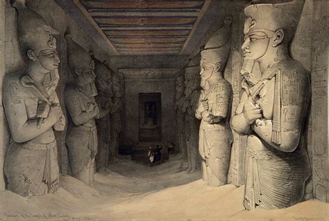 Statues Inside the Temple of Abu Simbel (Illustration) - World History ...