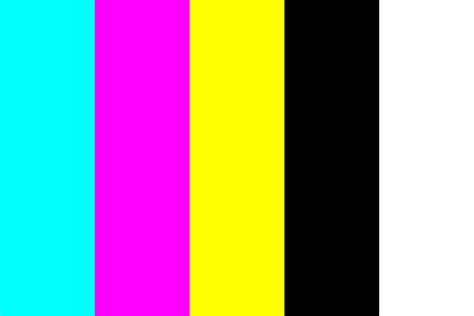 Cyan Magenta Yellow Black White Color Palette