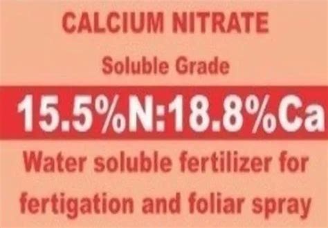 FertilizerAdda CalNit / Calcium Nitrate / Ca(No3)2 H2O / Primary Nutrient at Rs 36.37/kg ...