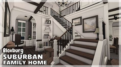 BLOXBURG: Suburban Family Home Speedbuild (interior + full tour ...