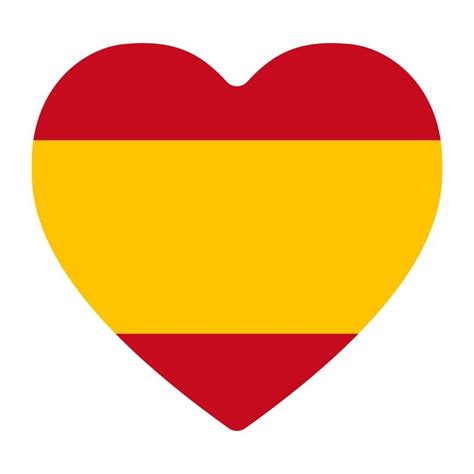 Premium Vector | Spain flag in heart shape