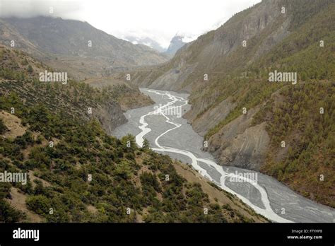 River ; Khangsar Khola ; Manang ; Nepal Stock Photo - Alamy