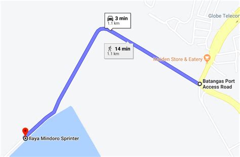 Directions: Ilaya Batangas City Port / Mindoro Sprinter Ferry