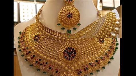 22 Carat Gold Heavy Necklace Sets - Jewellery Desi - YouTube