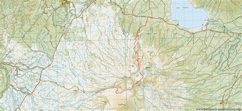 Tongariro Crossing Map, : Topo Maps of New Zealand Tracks ...