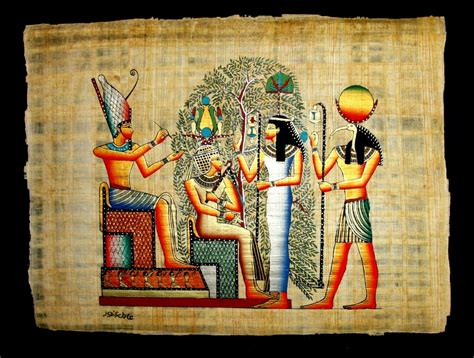 Rare Authentic Hand Painted Ancient Egyptian Papyrus-Nefertari Journey to A life for Sale ...