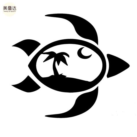 Leisurely Marine Life Sea Turtles Swimming Sunny Beach Car Sticker for Window Bumper Kayak Canoe ...