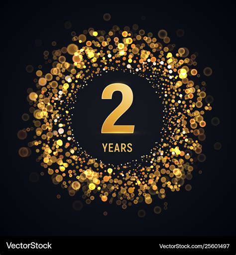 2 years anniversary isolated design element Vector Image