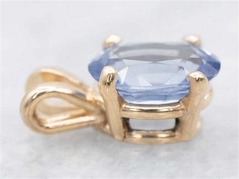 Periwinkle Sapphire Solitaire Pendant - Gem