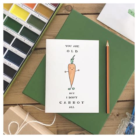 Carrot Card // funny birthday card, birthday card, greeting card, cute ...