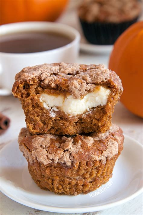 Pumpkin Cream Cheese Muffins (gluten-free, whole grain, all-purpose options) - Texanerin Baking