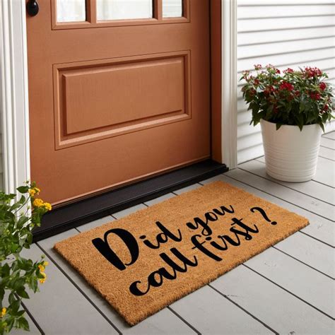 Did you call first? This mat you will want to show off! Makes a perfect accessory for the front ...