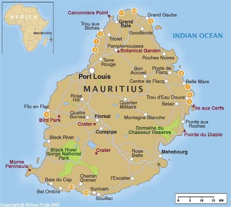 Mauritius Karta | Karta