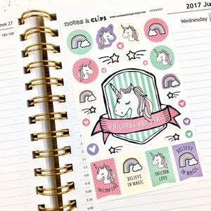 Unicorn Stickers Unicorn Planner Stickers Rainbow Stickers - Etsy