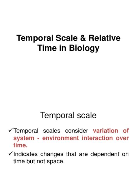 14-Temporal Scale - Relative Time in Biology | PDF