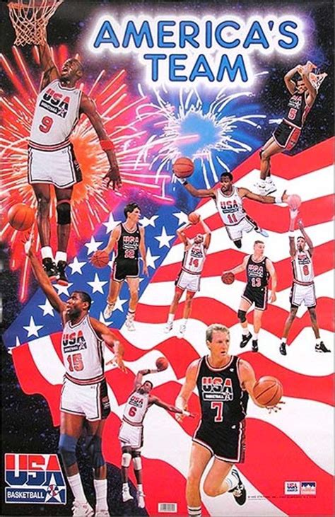 Americas Team 1992 Olympic Dream Team Poster | Olympic basketball ...