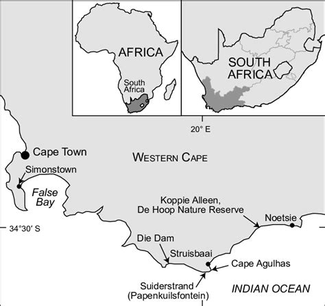 Cape Agulhas South Africa Map