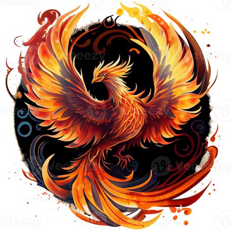 Mystical mythical character Phoenix, phoenix bird on a transparent ...