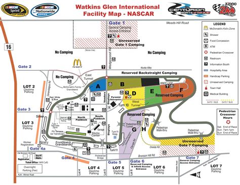 Watkins Glen International Raceway Map