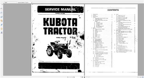 Kubota Tractor B6000 Tractor Service, Operators Manual