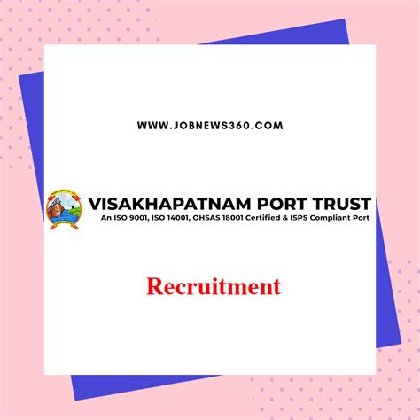 Visakhapatnam Port Trust Walk-IN 31st August 2019 for Software Engineer