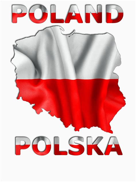 "Poland Flag Country Outline" T-shirt by MarkUK97 | Redbubble