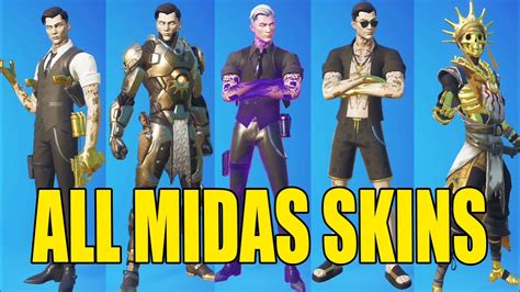 ALL MIDAS SKIN with Edit Sytles in Fortnite - YouTube