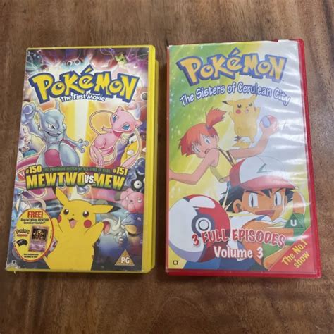 POKEMON THE FIRST Movie VHS Mewtwo VS Mew &The Sisters of Cerulean City Volume 3 $1.25 - PicClick