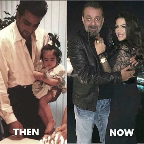 Then & Now : Sanjay Dutt with daughter Trishla Dutt. | Actress pics, Bollywood funny, Bollywood ...