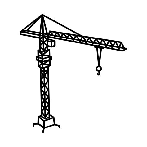 Tower Crane Icon. Doodle Hand Drawn or Outline Icon Style 4271975 ...