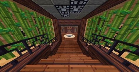 stairs to basement - green streamers Stairs Minecraft, Minecraft Plans, Minecraft Blueprints ...