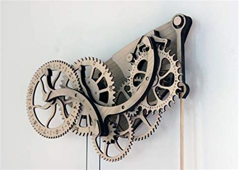 Abong Laser-Cut Mechanical Wooden Pendulum Clock - 3D Clock Puzzle Model Kit - DIY Wooden Clock ...