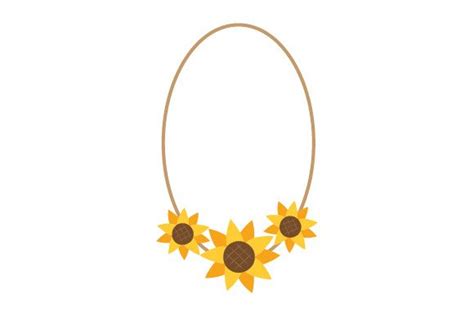 Sunflower Monogram Frame SVG Cut file by Creative Fabrica Crafts ...