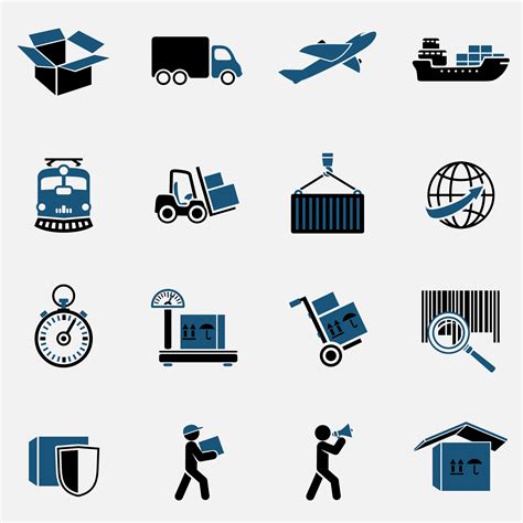 Logistic Icons Set 429449 Vector Art at Vecteezy