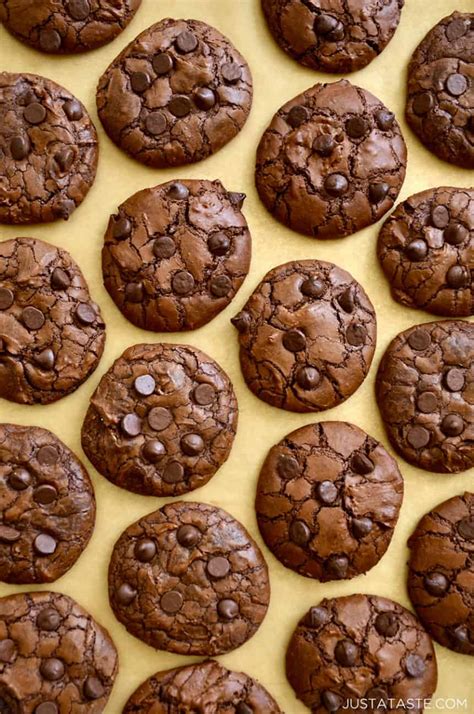 Chocolate Chip Brownie Cookies - Just a Taste