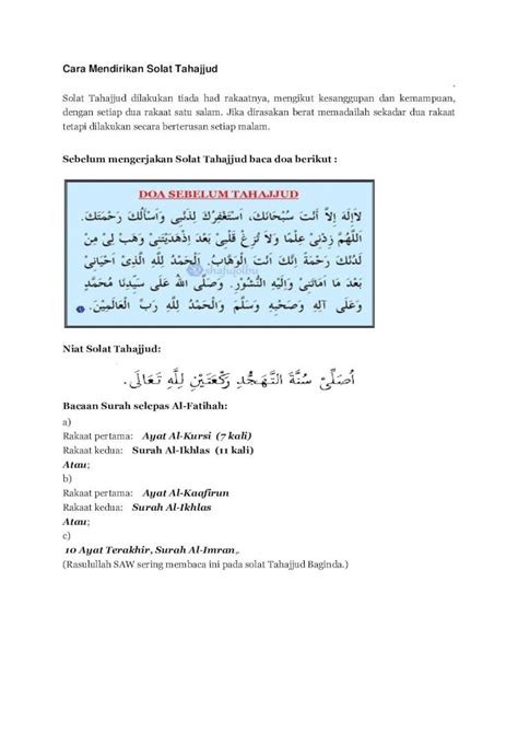 (PDF) Cara Mendirikan Solat Tahajjud - DOKUMEN.TIPS