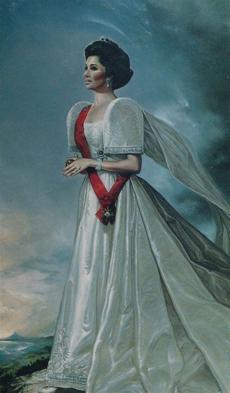 Ralph Wolfe Cowan portrait of Imelda Marcos - (52" x 90") oil on canvas ...