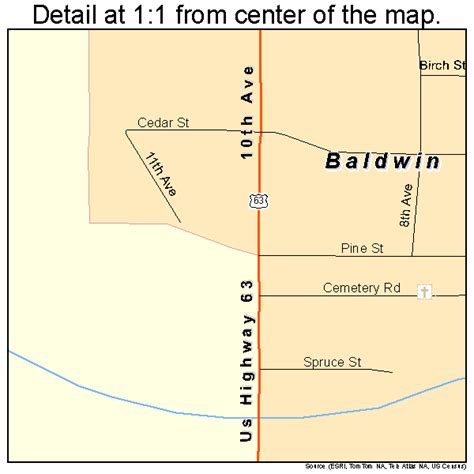 Baldwin Wisconsin Street Map 5504400