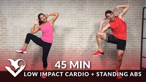 45 Min Standing Abs & Low Impact Cardio Workout for Beginners – Home Ab ...