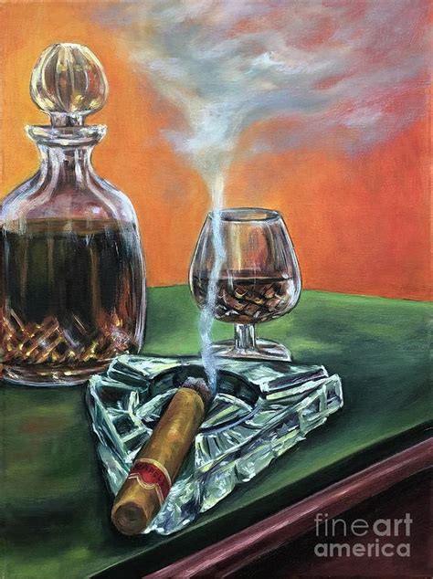 Crystal and Cigar Painting by Laura Napoli - Fine Art America