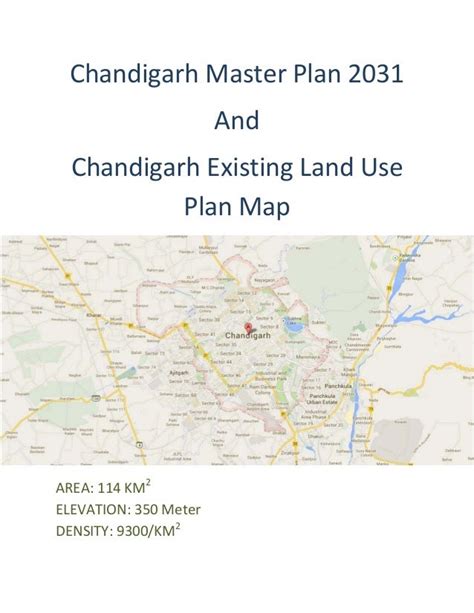 Chandigarh Master Plan 2031 Map and Existing Land Use Map