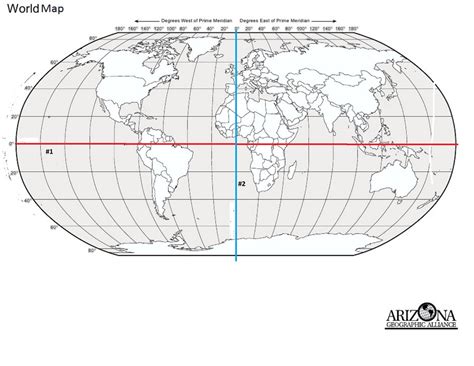 World Map with Hemispheres Diagram | Quizlet