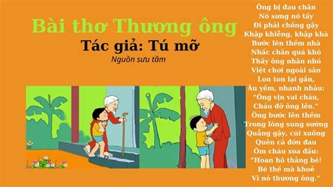 Bài thơ: Thương Ông | Thơ chủ đề Gia đình | Chích Bông LALA Kids - YouTube