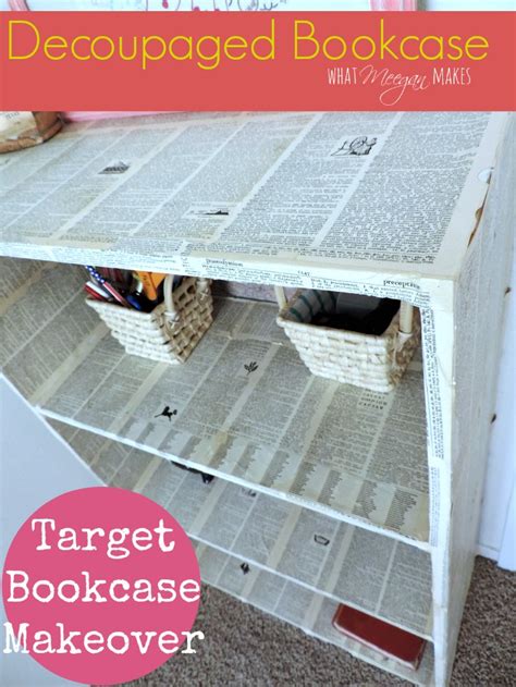 Decoupaged Target Bookcase - What Meegan Makes