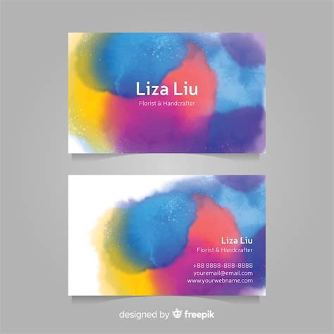 Free Vector | Colorful business card template