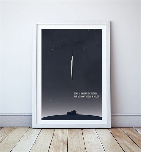 Do Not Go Gentle Into That Good Night Minimal Print, Film Quote ...