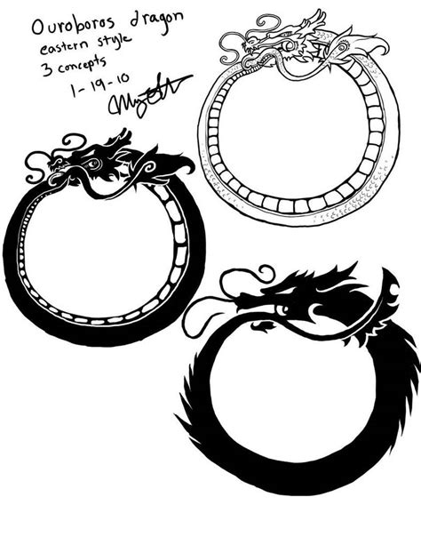 Ouroboros dragon tattoos by queenmari on DeviantArt