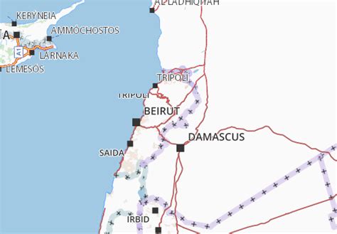 MICHELIN Bekaa map - ViaMichelin