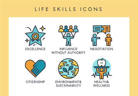 LIfe skills icons 540115 Vector Art at Vecteezy