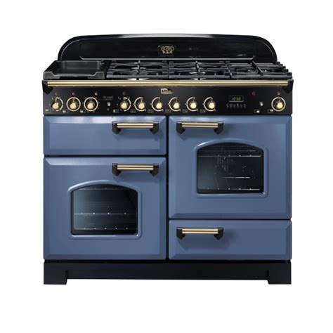 Falcon Classic Deluxe 110cm 5 Burner Dual Fuel Range Cooker - Blue Stone & Brass - Brisbane ...